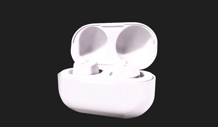 Écouteurs sans fil, rendu 3D